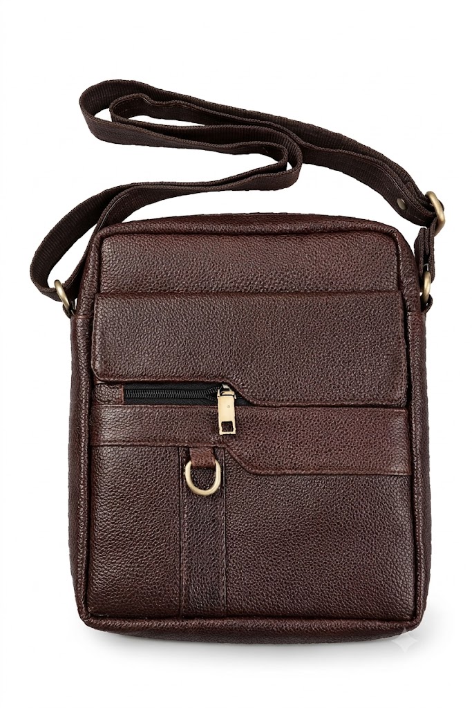The Urban Utility Leather Messenger (Brown) — genuine leather leather messenger bag India